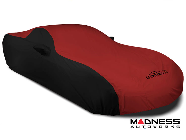 Volkswagen ID. Buzz Custom Fit Vehicle Cover - Stormproof - Red w/ Black Sides + Rear Passenger Charger Port Flap